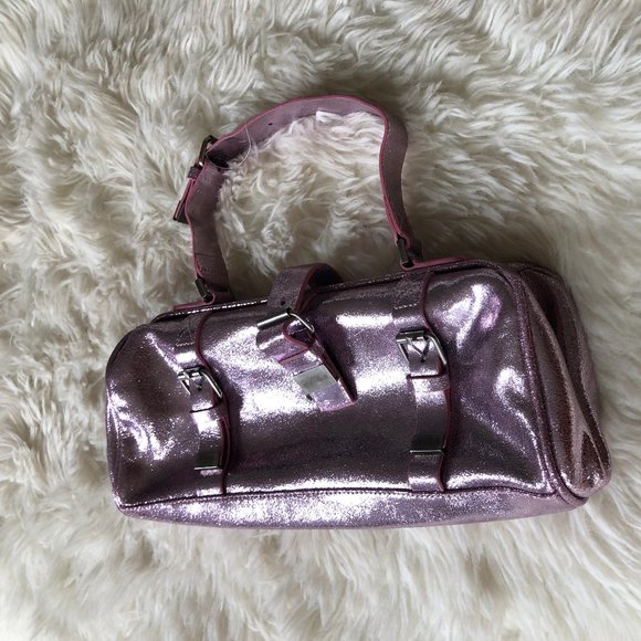 Baby Pink Metallic Clutch - Picture 1 of 1